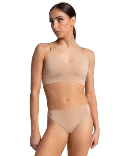 Capezio Women's Seamless Clear Back Bra Sports Bra