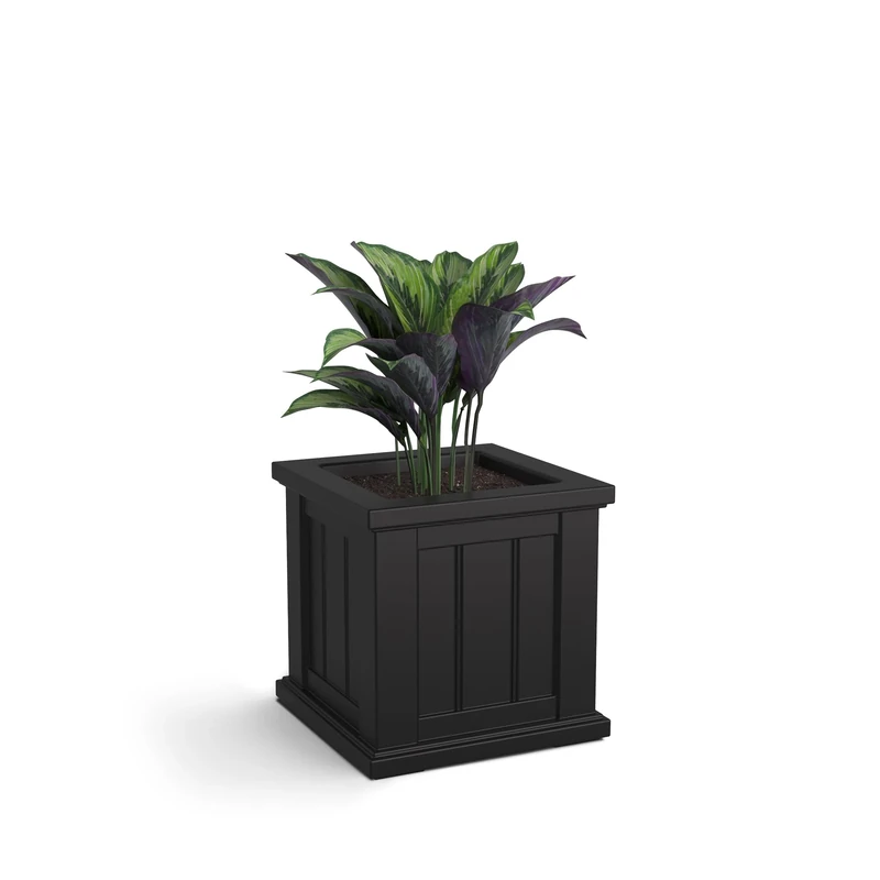 Mayne Planter, Black, 14-Inch