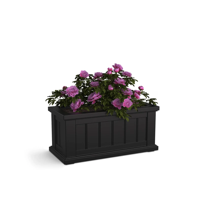 Mayne Planter, Polyethylene (PE), Black, 2-Foot
