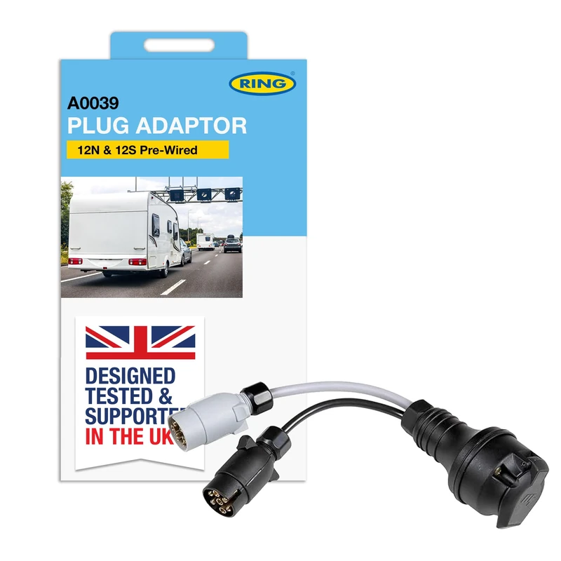 RING 12N & 12S Trailer Plug Adaptor - Pre-Wired for Easy Use - Image 1