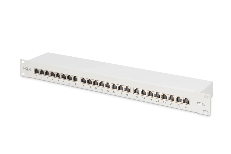 Digitus 24-Port Cat-6A Patch Panel - 19-inch 1U Shielded