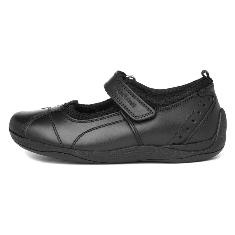 Hush Puppies Girls Cindy Senior Mary Jane, Black, 3 UK