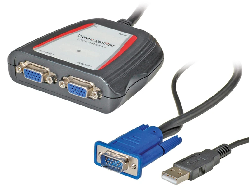 Value Portable 2 Way VGA Video Splitter