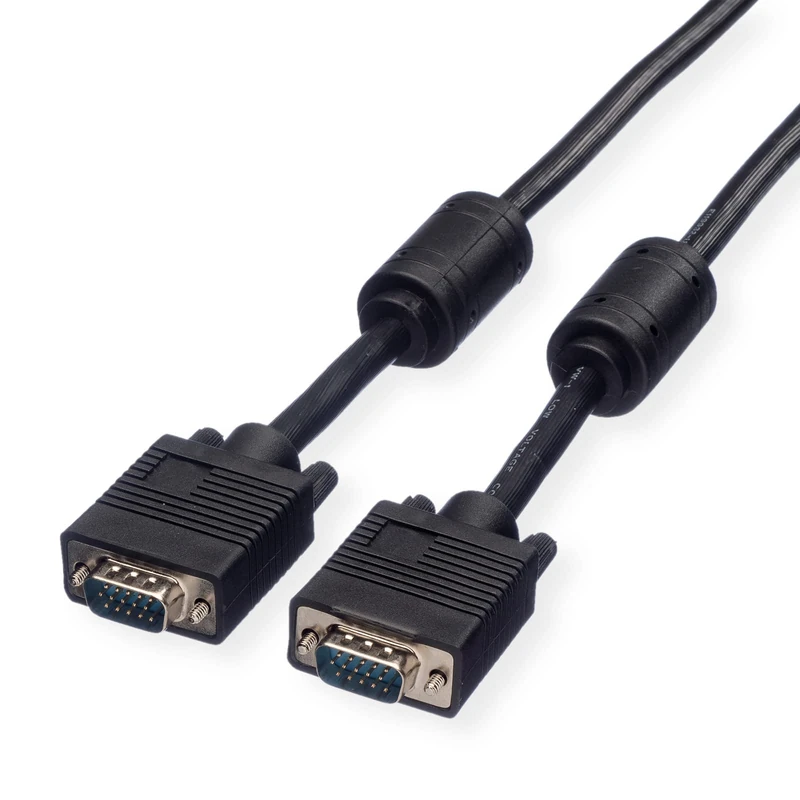 Roline 10m HD15 M-M VGA Cable with Ferrite
