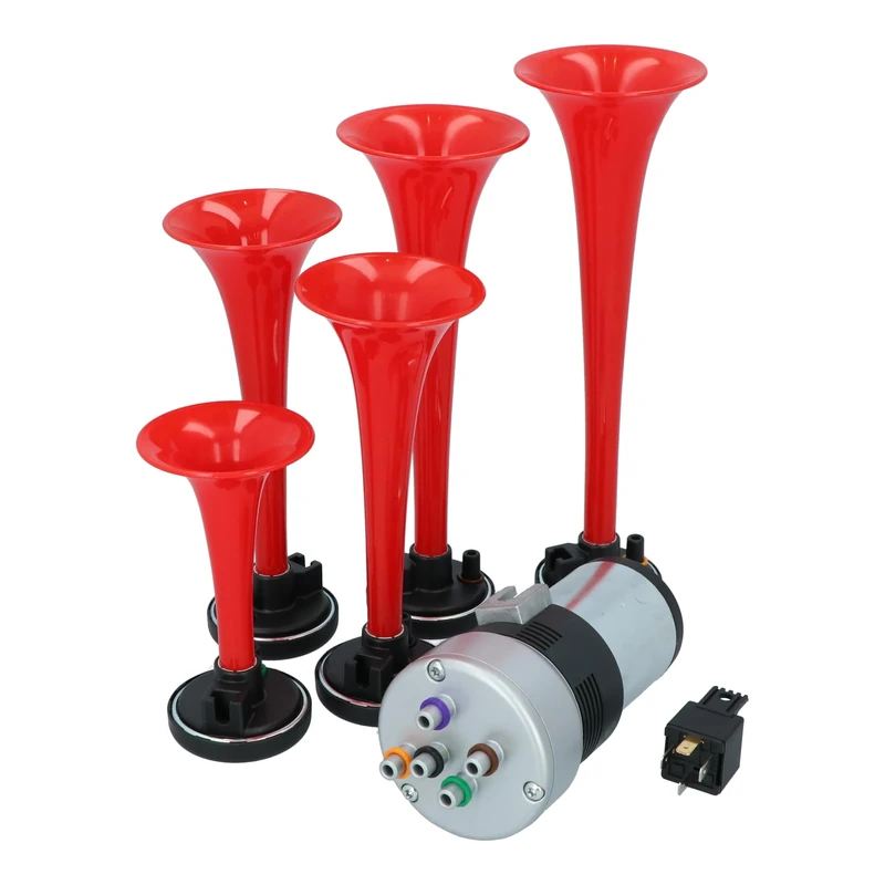 Carpoint 0524707 Fanfare Horn Melodie La Cucaracha 5-Tone, Rot