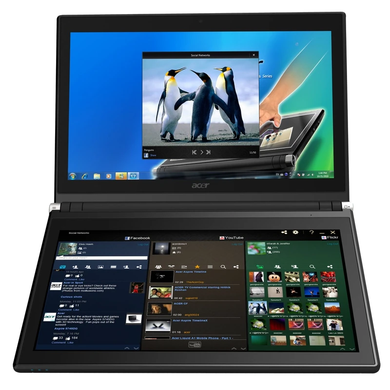 Acer Aspire ICONIA 2X14 inch HD Dual Touchscreen Panels (Intel Core i5-480M Processor, 4GB RAM, 640GB HDD, Wireless, Bluetooth, Windows 7 Home Premium)