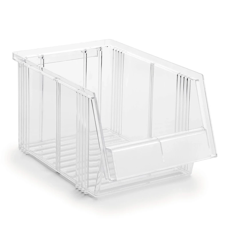 Treston 1930-1 Open-Fronted Storage Boxes, Stackable, for Industrial Storage System, Transparent, 186 x 300 x 156 mm