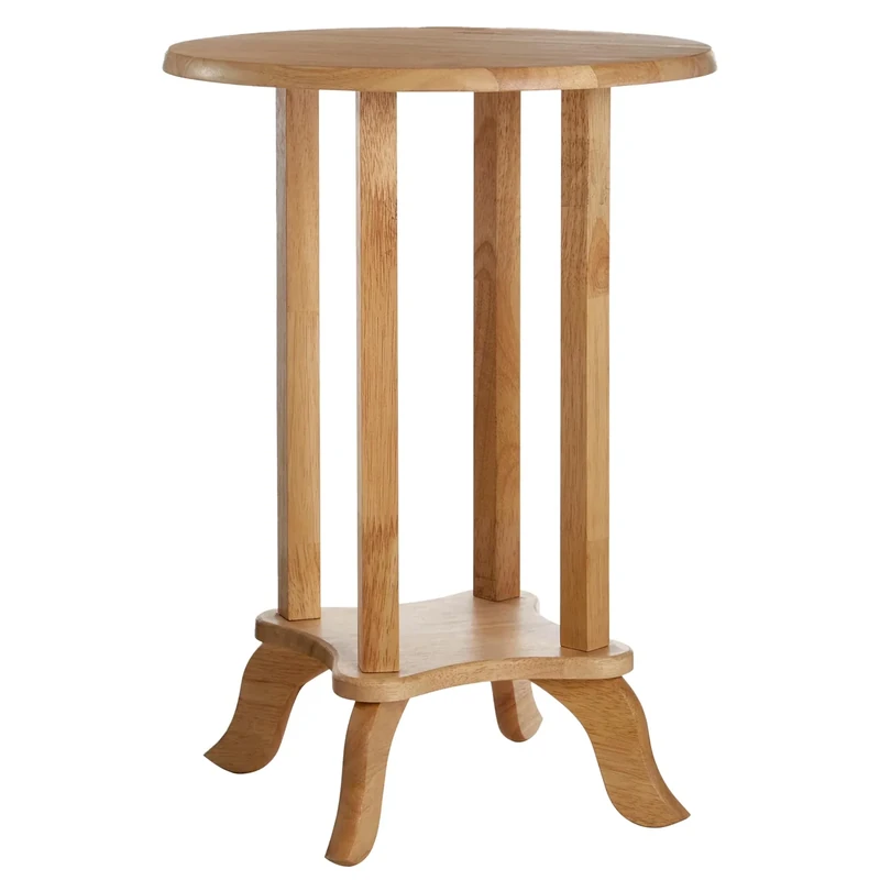 Premier Housewares Small Side Table Wooden Table Telephone Tables Living Room Corner Table Round Side Table 37 cm and height 54 cm