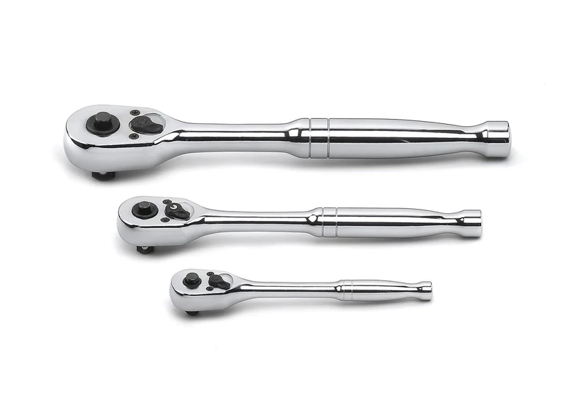 GearWrench 3 Pc. 1/4", 3/8" & 1/2" Drive 45 Tooth Quick Release Teardrop Ratchet Set - 81310