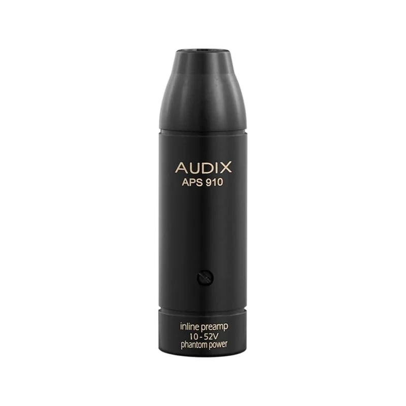 Audix APS-910 In-Line Phantom Power Adapter – XLR Connector for Electret Condenser Microphones in Studio & Live Applications