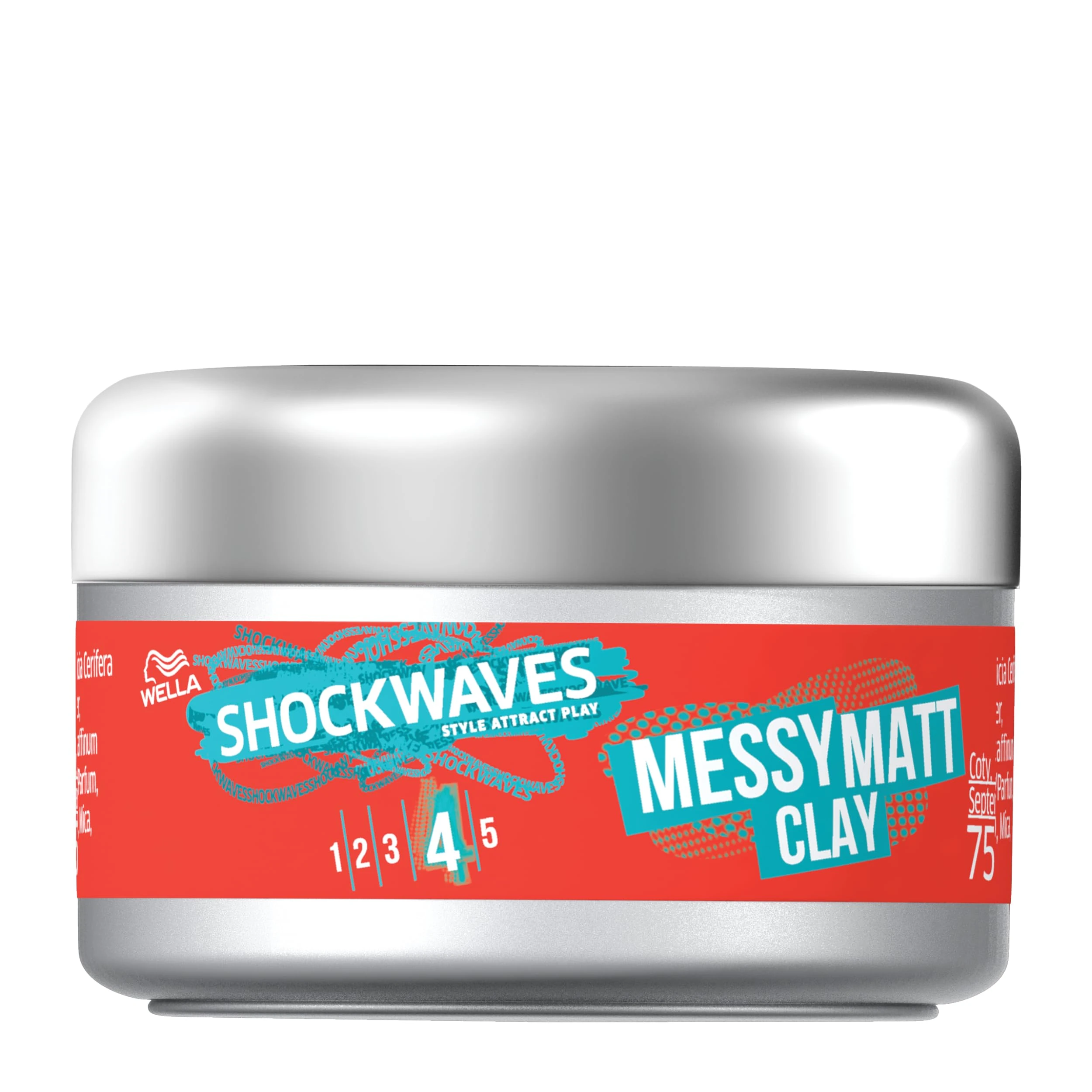 WELLA Shockwaves Hair Clay, Messy Matt, 75ml