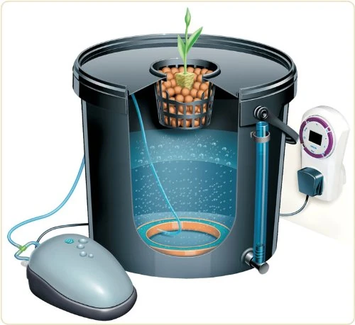 Aero Pod 1 pod hydroponics deep water culture (DWC) system one pump - 1 site lid