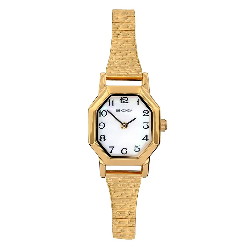 Sekonda Women's Quartz Watch with Mother of Pearl Dial Analogue Display and Gold Stainless Steel Bracelet 4265.27