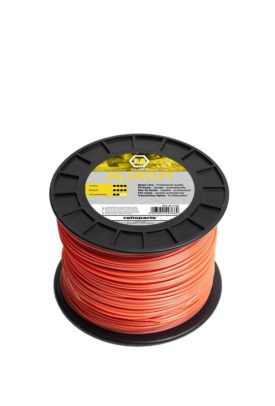 Ratioparts Nylon Thread 3.0 mm Aluminium Cut 240 m Grass Trimmer Line Hexagonal Trimmer Line Orange - Image 1