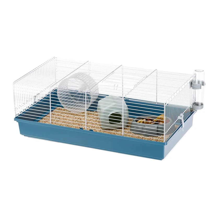 Ferplast CRICETI 11 Large Hamster Cage - Fully Equipped, Spacious Interactive Habitat, Exercise Wheel & Accessories Included - Easy Clean, 57.5x31xh21 cm