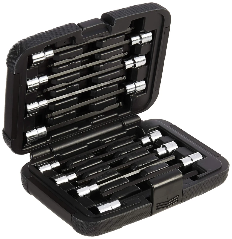 VIM Tools HXL100 14-Piece 3/8" Square Drive SAE Extra Long Hex and Ball Hex Driver Set