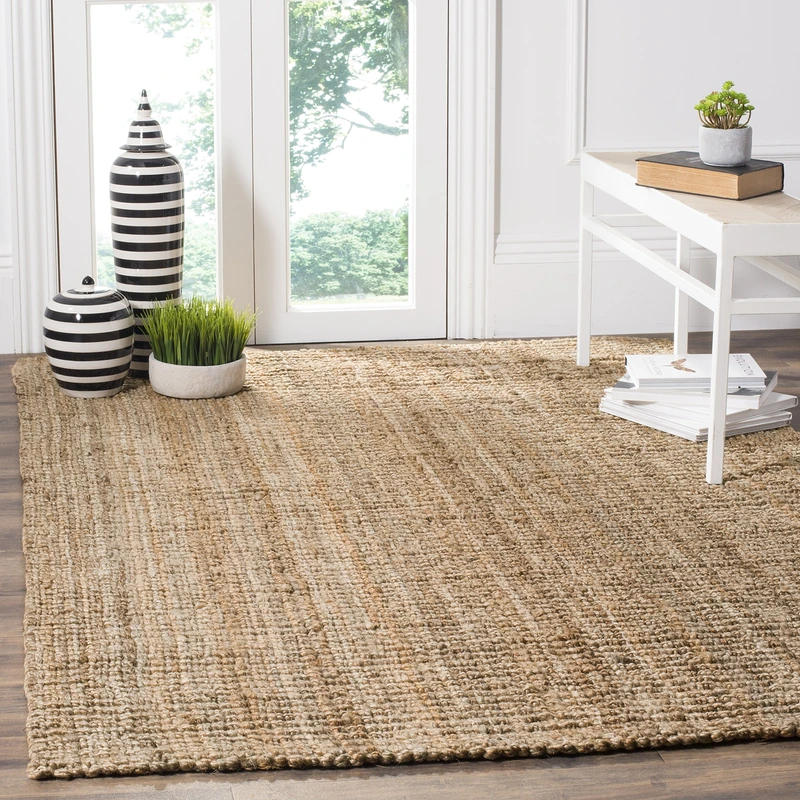 Safavieh Natural Fiber Indoor Hand Made Rectangle Area Rug, Natural Fiber Collection, NF447, in Natural, 152 X 244 cm for Living Room, Bedroom or Any Indoor Space
