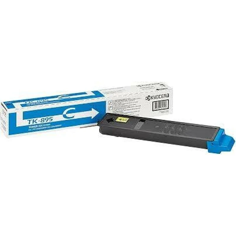 Kyocera TK-895C Toner Cyan, 6,000 Pages, Original Premium Printer Cartridge 1T02K0CNL0 for ECOSYS FS-C8020MFP, FS-C8025MFP, FS-C8520MFP, FS-C8525MFP