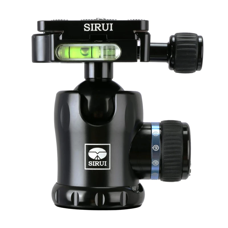 SIRUI K-10X Aluminium Tripod Ball Head 360° Rotating Panoramic Ballhead with TY-50X Arca Swiss Quick Release Plate and Bubble Level for Tripod Monopod DSLR Camera Load Capacity up to 20KG