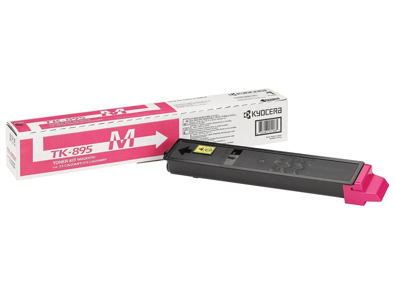 Kyocera TK-895M Toner Magenta, 6,000 Pages, Original Premium Printer Cartridge 1T02K0BNL0 for ECOSYS FS-C8020MFP, FS-C8025MFP, FS-C8520MFP, FS-C8525MFP
