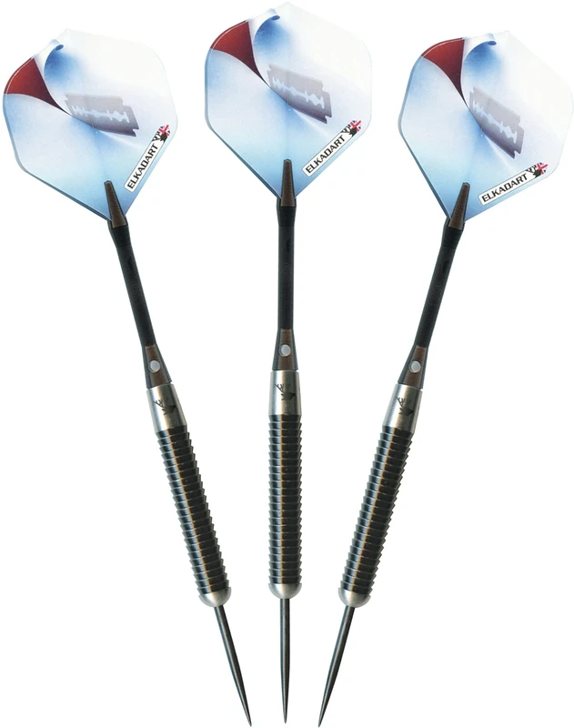 Elkadart Razor 80% Tungsten Steel Tip Darts with Storage/Travel Case, 23 Grams, Black