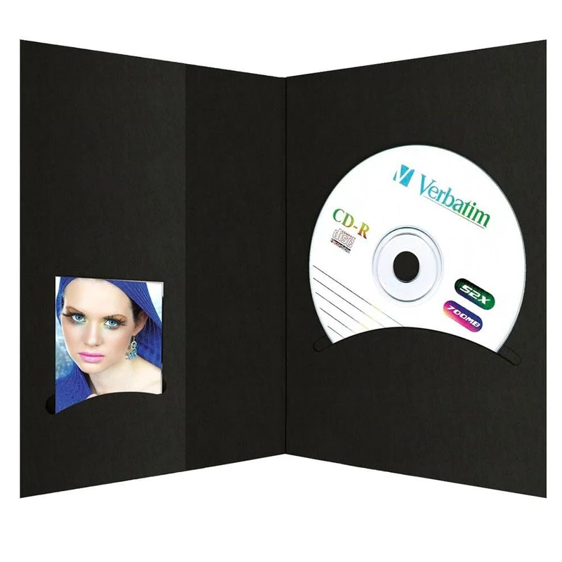 1 x 100 Daiber Covers for Photographs of Passport M. CD-ROM-Fach up to 10 X 15 Black