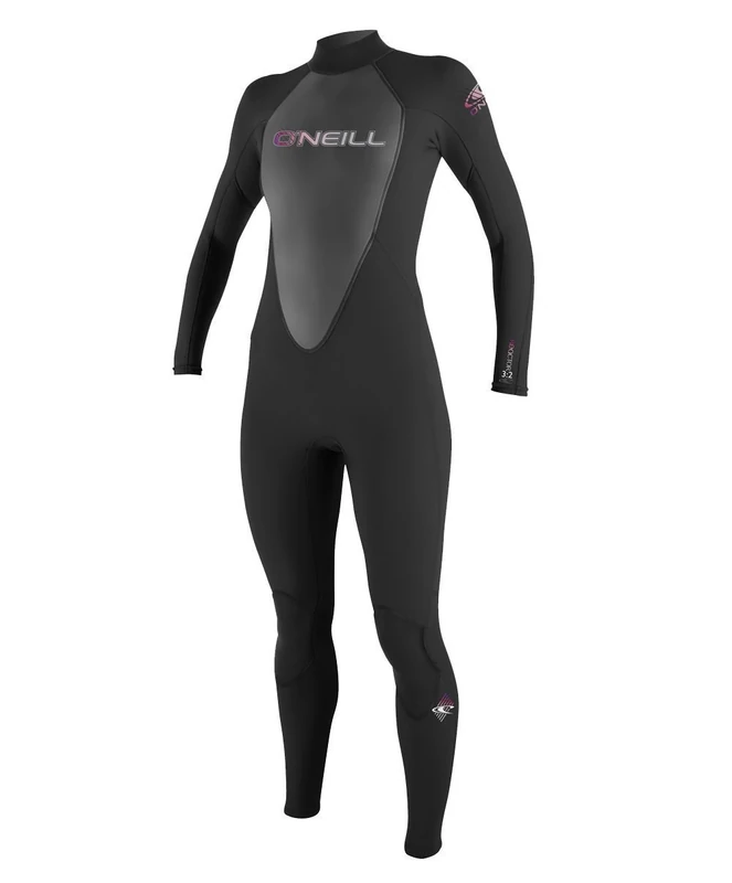 O'Neill Women's WMS Reactor 3/2 Full Wetsuit - Black, Size UK 6