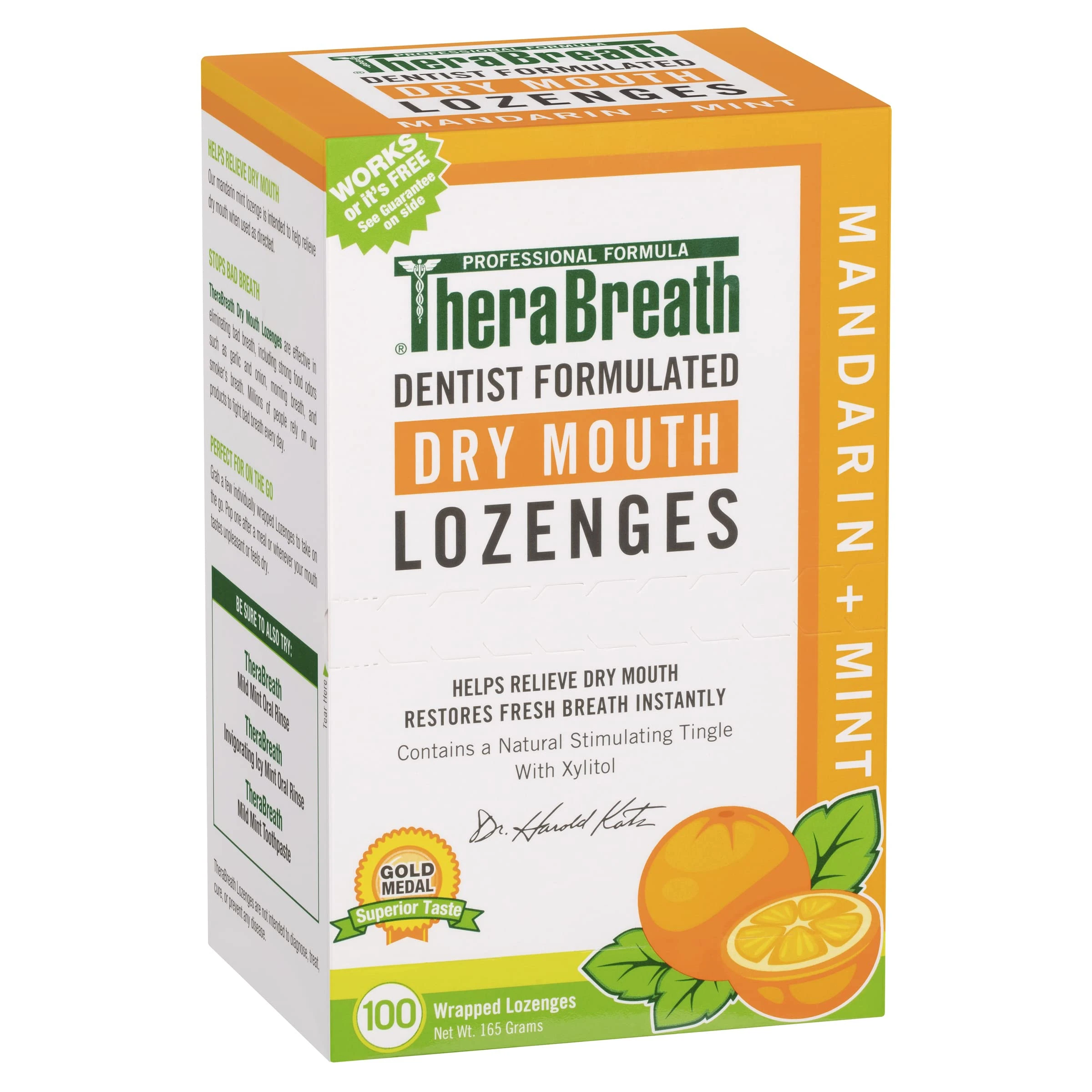 TheraBreath Mandarin Mint Dry Mouth Lozenges