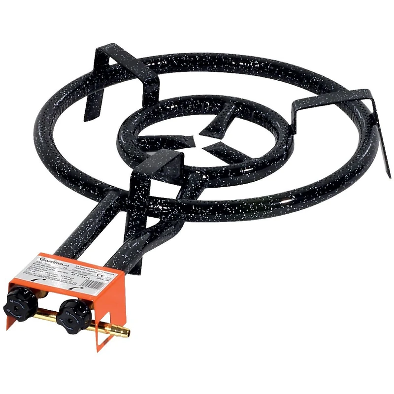 Garcima Paella Dual Ring Butane/Propane Gas Burner, Black, 45 cm