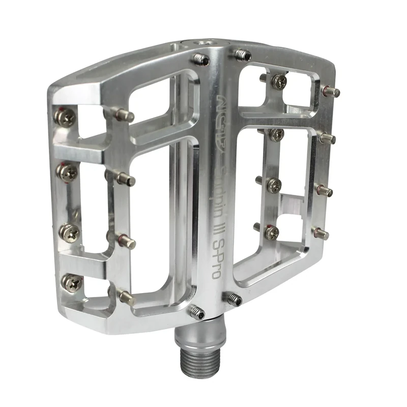 NC 17 Sudpin III S-Pro Aluminum Platform Pedals / Bicycle pedals MTB and BMX / optimized for Dirt and Freeride style / reduced height on 15 mm