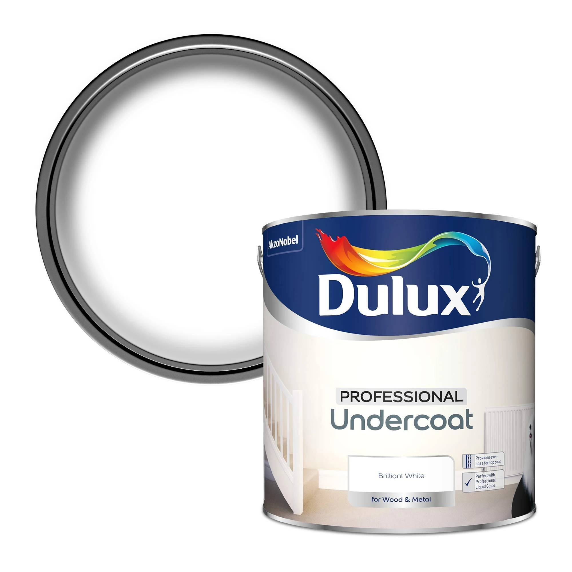 Dulux Professional Undercoat Paint For Wood And Metal - 2. 5 Litres