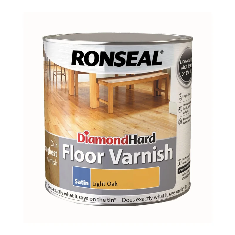 Ronseal Diamond Hard Floor Varnish Light Oak Satin 2.5L