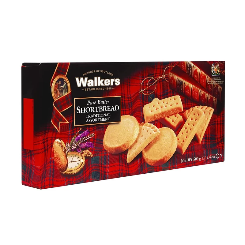 Walker's Shortbread Assortment – Traditional Scottish Pure Butter Biscuits Gift Box, 500 g