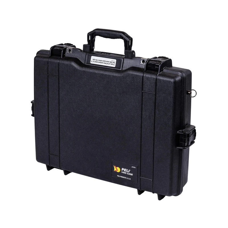 PELI 1495 Extremely Protective Laptop Case, IP67 Watertight and Dustproof, 37L Capacity, Made in US, No Foam, Black