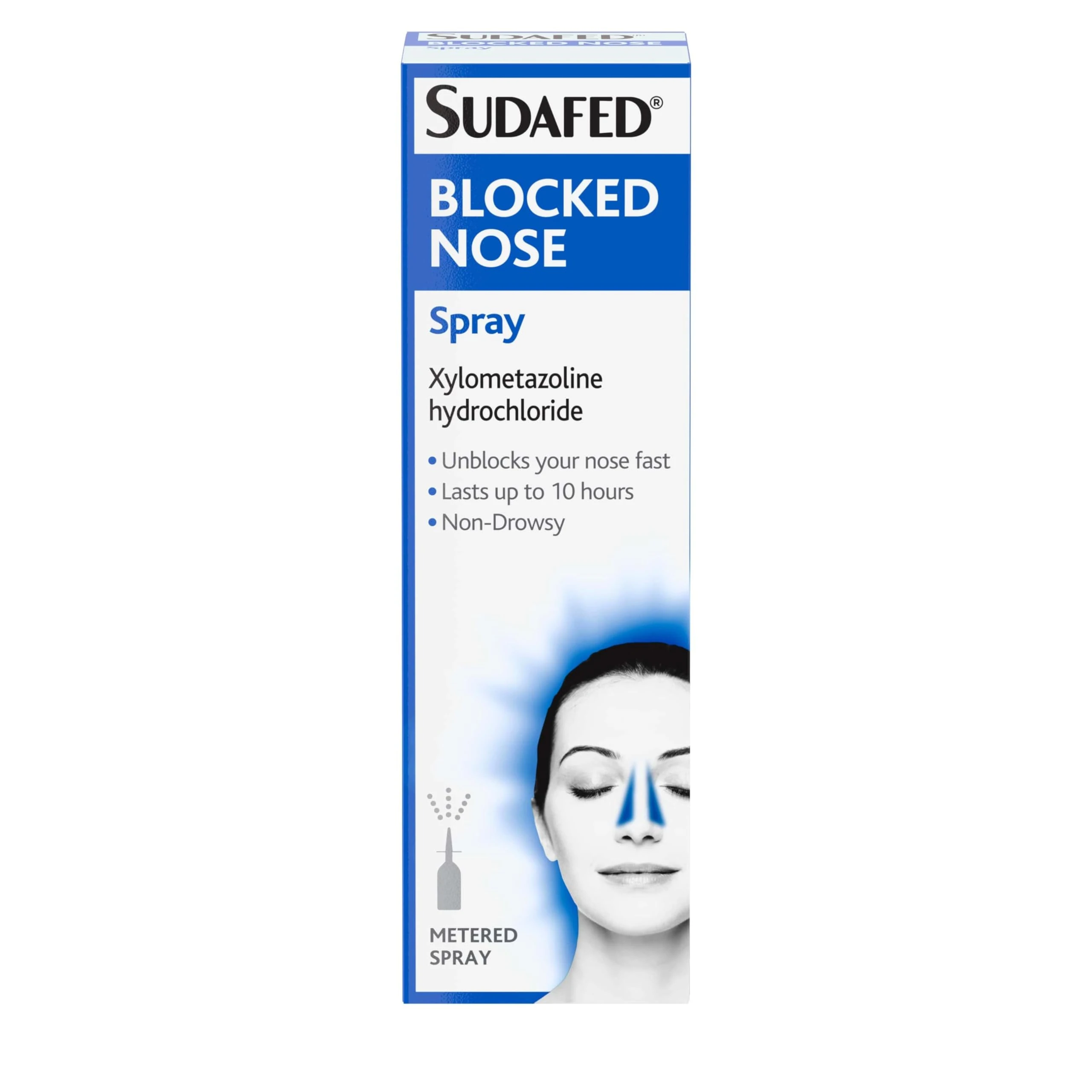 Sudafed Blocked Nose Spray (1 x 15ml), Relief from Congestion Caused by Cold and Allergies, Nasal Spray Provides Congestion Relief, Lasts Up to 10 Hours and Gets to Work in 2 Minutes
