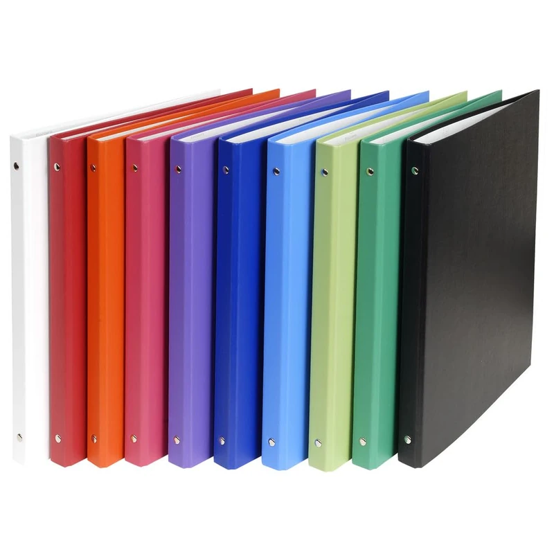 Exacompta - Ref 51150E - PP Ring Binder - 320 x 260mm in Size, Suitable for Storing A4 Documents, 4 x 15mm Rings, 20mm Spine - Assorted Colours (Pack of 20)