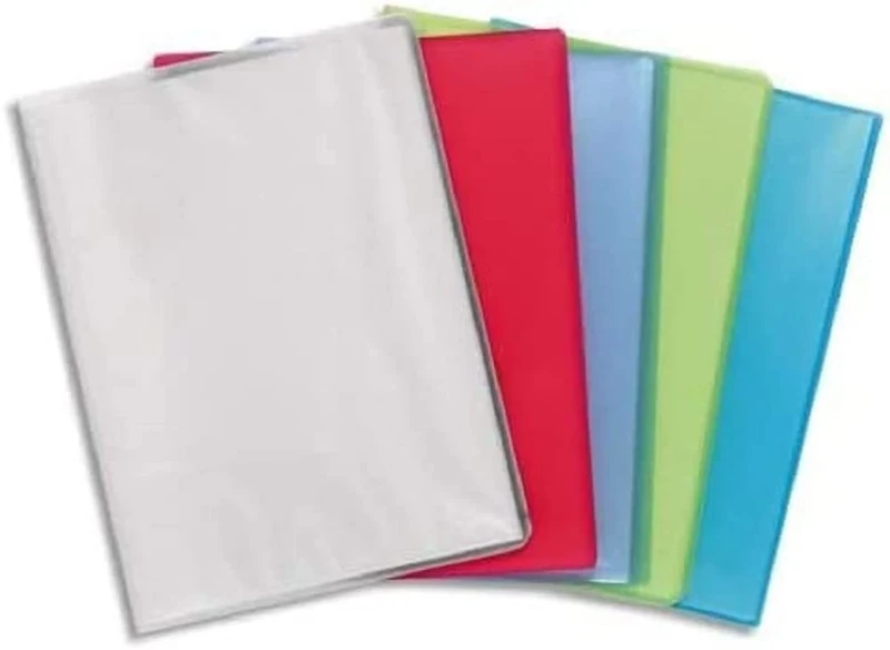 Exacompta - Ref 85469E - Translucent Semi-Rigid PP Display Book - Suitable for A4 Documents, Lightweight, 40 Pockets, 80 Viewing Pages - Assorted Cover Colours (Pack of 12)