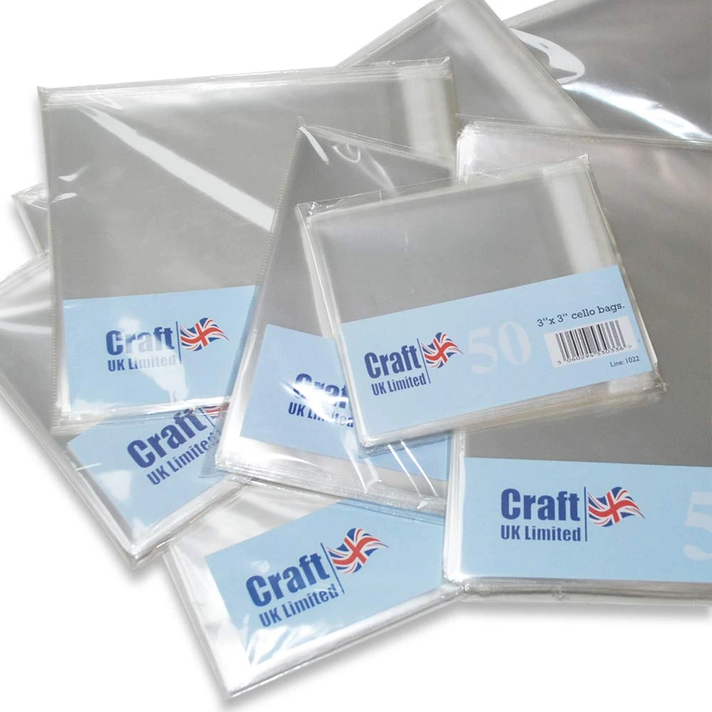Craft UK 1068-50 6x6 Cello Bags