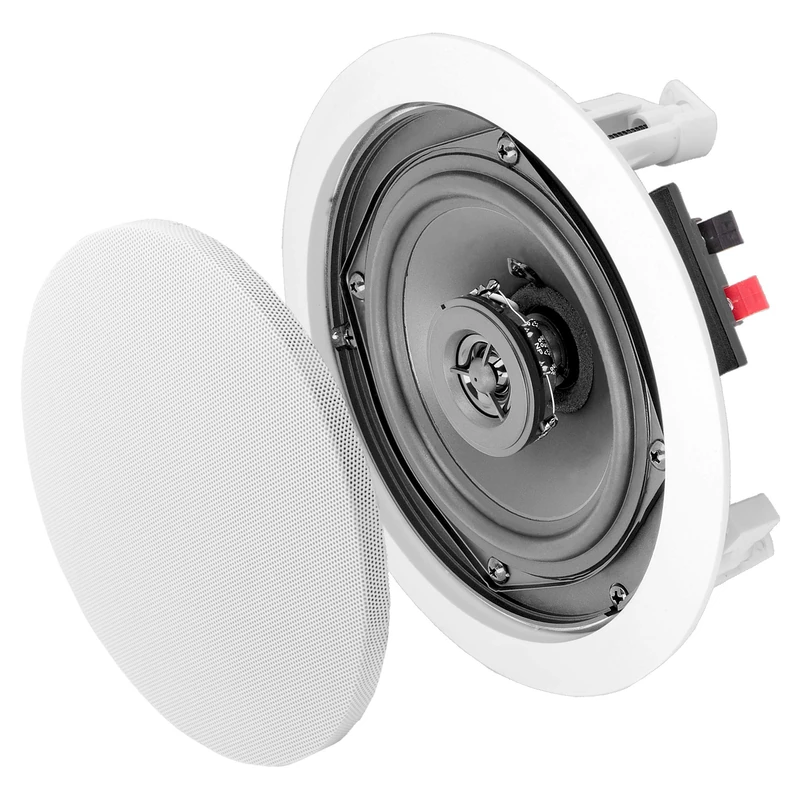 OSD Audio ICE520 5.25" 100W In-Ceiling Speaker Paintable Grill (White, Pair)