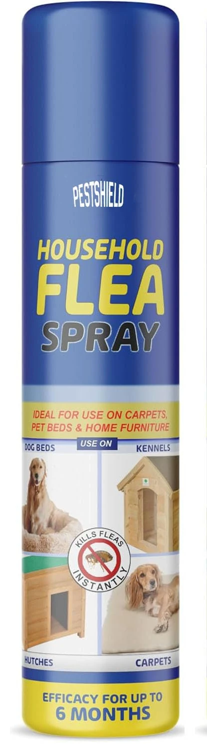 Pestshield Advanced Formula Flea Killer | Flea Spray for the Home - Use on Pet Beds and Household Soft Furnishings (200ml)