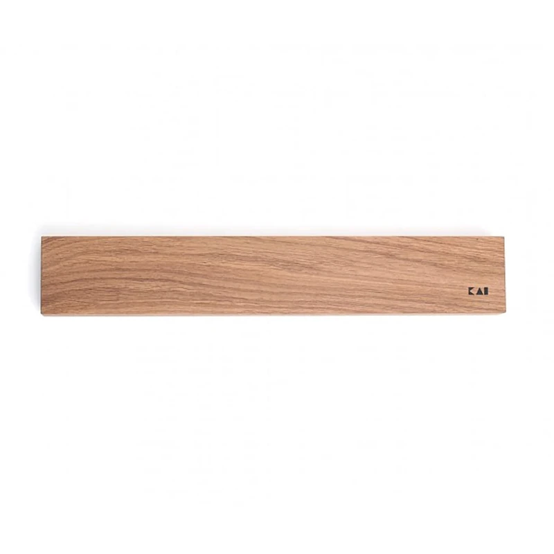 KAI Magnetic Strip Made of Oak for Knife Storage - Professional Standard Wood for The Kitchen - Dimensions 39 x 6.5 x 3 cm - Strip for Kitchen Magnetic Board Wood