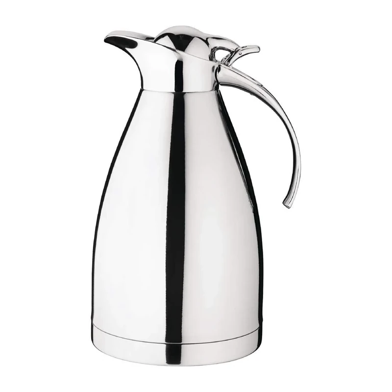 Olympia Vacuum Jug with Lid - Dual Wall - Stainless Steel - 1.5 LTR