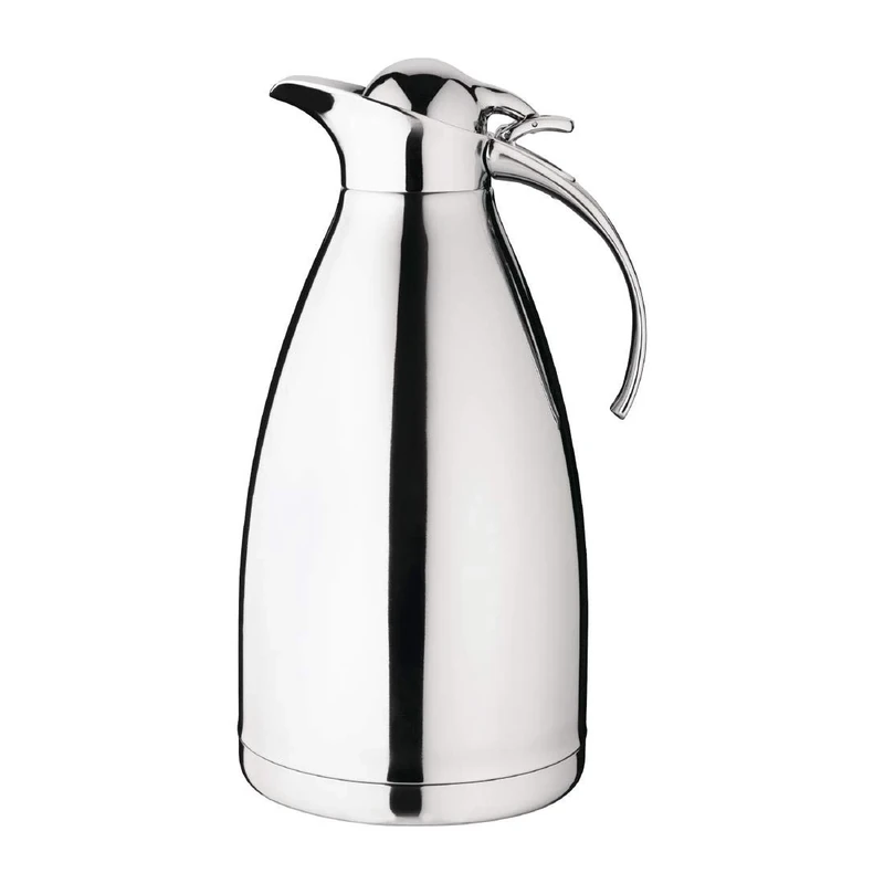 Olympia Vacuum Jug Polished 2Ltr - Double Wall Stainless Steel Coffee, Tea, Hot Drinks Carafe DL169