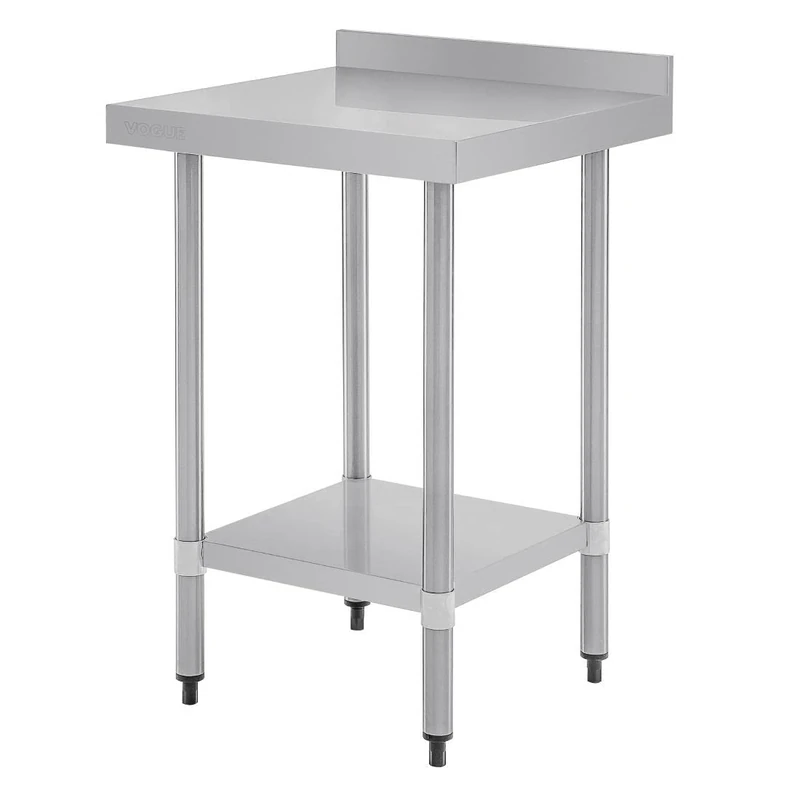 Vogue T379 Stainless Steel Prep Table With Upstand 960X600X600mm Commercial, Silver