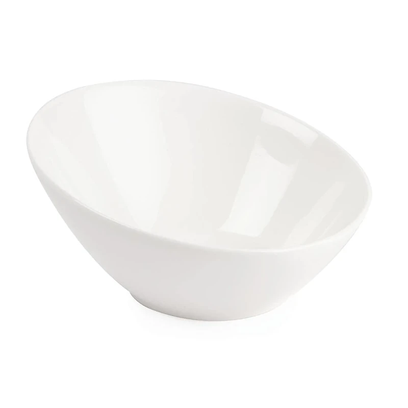 Olympia Lumina Oval Sloping Bowls White 148mm (6 Pack) CF383