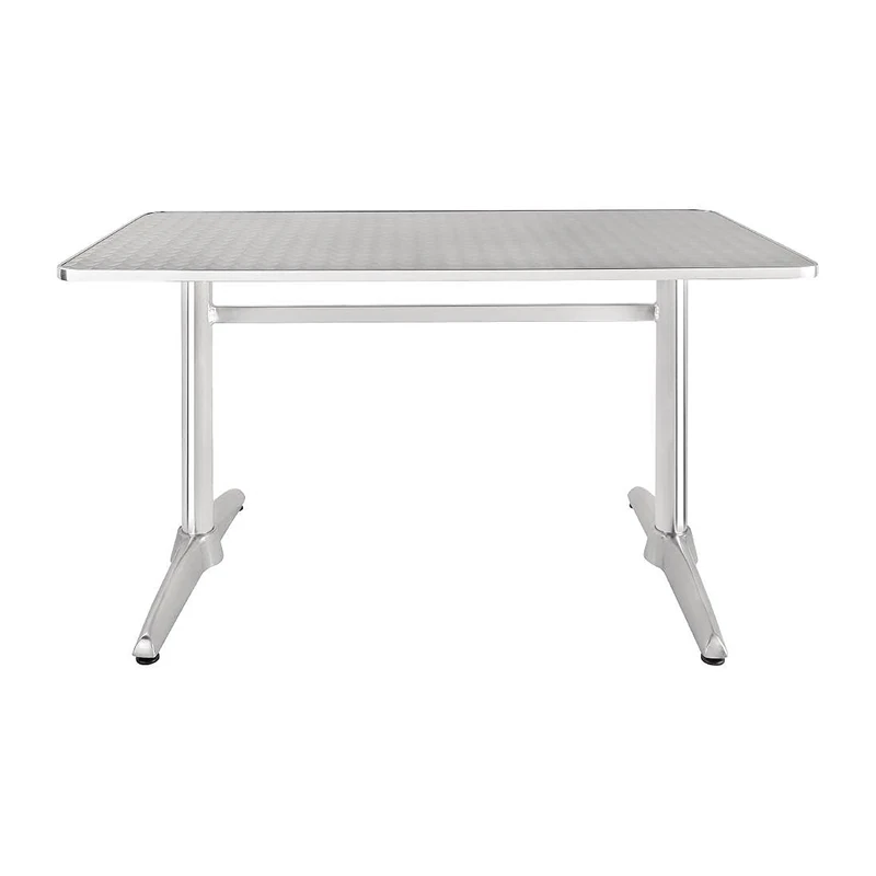 Bolero Double Pedestal Table Rectangular 720X1200X600mm Stainless Steel Grey