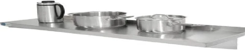 Vogue Durable Stainless Steel Kitchen Shelf | 50kg Capacity | 1500(W) x 300(D)mm | Brackets Included | Y752
