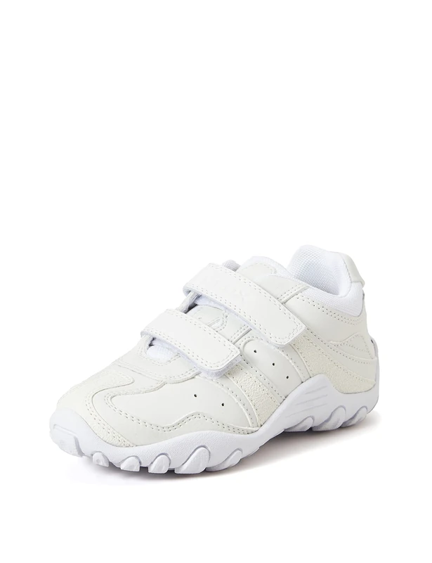 Geox Boy's Jr Crush Sneakers, White, 1 UK (33 EU)