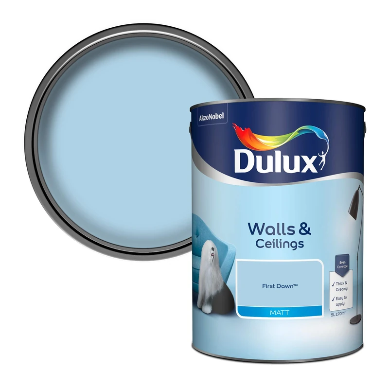 Dulux Matt Emulsion Paint For Walls And Ceilings - First Dawn 5L