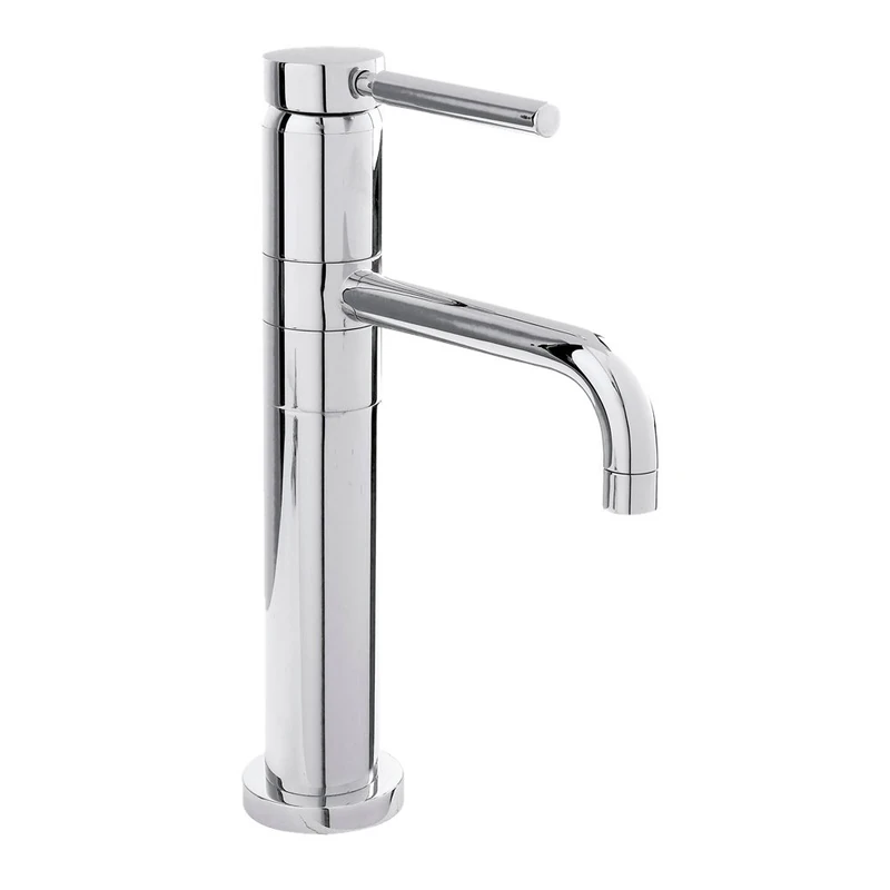 Hudson Reed PK370 Tec Lever ǀ Modern Bathroom Minimalist Lever Handle High Rise Basin Mixer Tap with Swivel Spout, 325mm x 55mm, Chrome